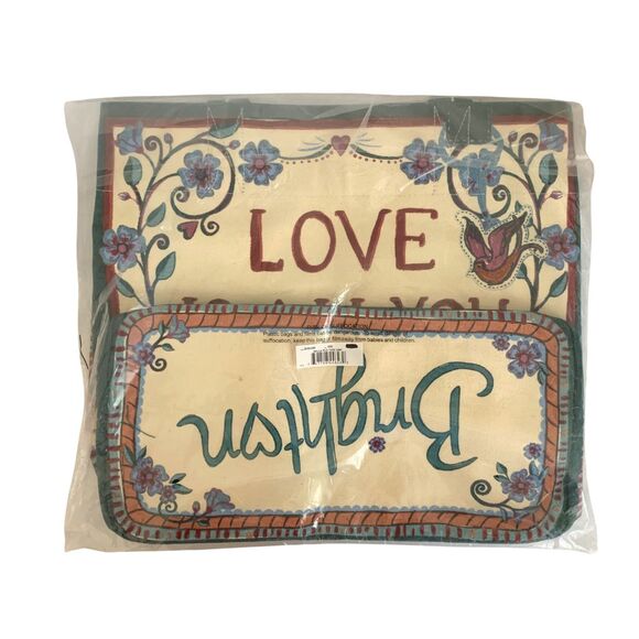 Brighton Bella Tile Tote Bag ‘Believe In Love’ NWT - Picture 11 of 13